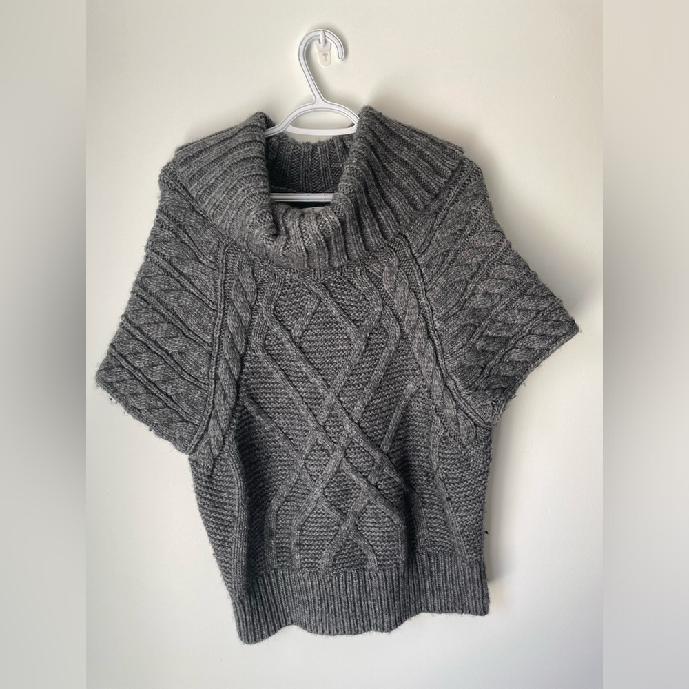LOFT Gray Wool Knit Sweater.
